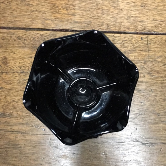 Vintage Authentic 1960 Indiana Glass Co. Cameo Black Glass Tiara Diamond Point - Picture 3 of 4